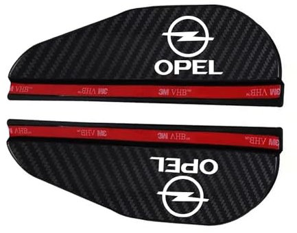 WSXCDE 2 stücke Auto Rückspiegel Regenschutz, für OPEL Tigra Vivaro Zafira Meriva Mokka Astra Kohlefaser Seitenspiegel-Regenschutz Rückspiegel Sonnenschutz Abdeckung,B