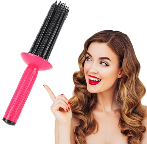 YushengTai Curling Roll Comb, Locken Ohne Hitze für Alle Haartypen, Rolling Comb Brush für Langes Mittleres Haa, Curling Tool