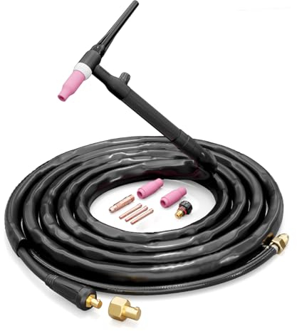 FEIFANKE WP-17V Pacchetto Tubi Torcia TIG 10-50mm² Connessione Fondina In Pelle Pacchetto Tubi con Accessori Compatibile con Saldatrici ARC140 MIG135