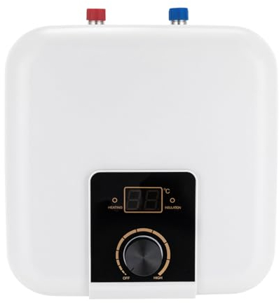 Durchlauferhitzer, 1500W Durchlauferhitzer Küche-Wandmontage, 8L Kapazität - Untertisch Boiler mit LED-Anzeige, Elektrische Durchlauferhitzer IPX4, Heizbereich 0–65 °C