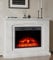 MachenFlame Camino elettrico Sutie 23 con sporgenza e avvolgimento,Effetto fiamma realistica con Stufa elettrica Indipendente,Bianco