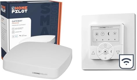 HOMEPILOT Gateway premium + 3x Zeitschaltuhr classic smart, Smart-Home Rollladenschalter inkl. Hub & App für Rollladenmotor
