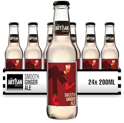 The Artisan Drinks Company Smooth Ginger Ale - 200mlx24 Bottles of Ginger Ale - Natural Ingredients - the perfect partner for dark spirits such as Whiskey and Rum