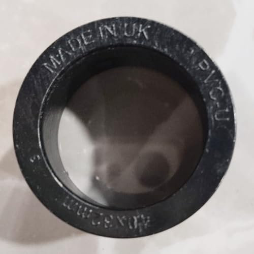 Solvent Weld Black 32mm to 40mm Waste Pipe Reducer- Soil & Waste Pipe Fittings (Pack of 2)