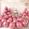 AULE Kleine Luftballons Rosa Metallic: 50 Stück 12 Zoll Luftballon Klein Chrom Rosa Helium Ballons Latex Ballon für Baby Shower Gender Reveal Graduation Geburtstag Deko