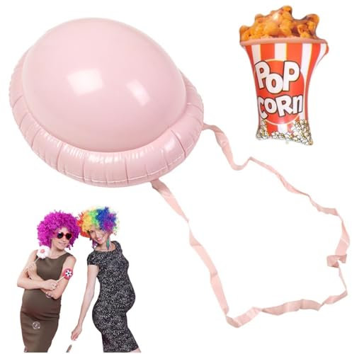 Ventre Gonflable de Femme Enceinte, Faux Ventre Pere Noel, Faux Ventre de Grossesse, Faux Ventre de Femme Enceinte pour Déguisements Cosplay de Fête, Ventre Gonflable Accessoires de Costume