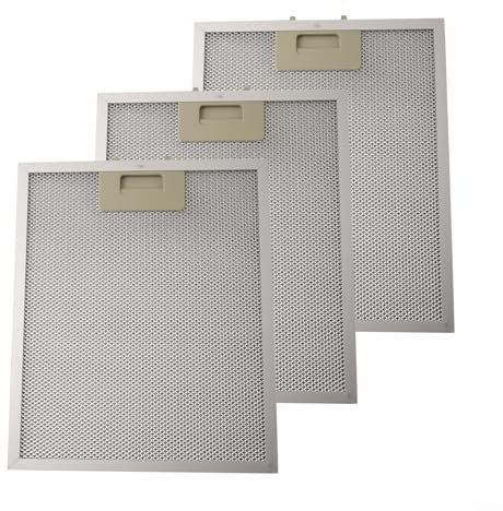 Honseadek 3 Pack Grease Filters For Rangemaster Cooker Hoods Metal 300 X 250Mm Silver Filters, Metal Mesh Filters For Rangemaster Cooker Hoods