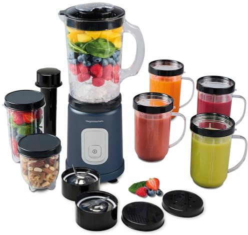 8-in-1 Multiblender - Includes: Power Base, Jug, Juicer, 4 X Drinking Cups, 2 X Blending Cups, 2 X Blade Attachments