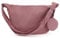 Andiker Crossbody Bag für Frauen, Canvas Crossbody Bag mit 1 abnehmbaren kleinen Tasche verstellbaren Riemen Trendy Solid Color Cross Body Bag für die Arbeit Shopping Travel Daily Use (Rosa)