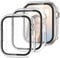 Delidigi Compatible with Apple Watch Screen Protector 40mm, 3 Pack Hard PC Case with Tempered Glass Overall Protective Cover for iWatch Series 6 5 4 SE
