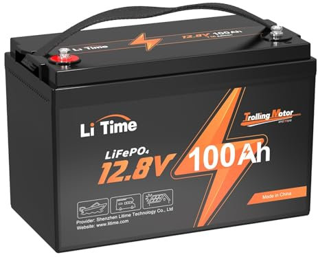 LiTime 12V 100Ah LiFePO4 Lithium-Batterie - Ideal für Trolling-Motoren, Wohnmobile, Solaranlagen und Boote | Mit Tieftemperaturschutz und 4000-15000 Zyklen