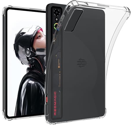 Heioloo Hülle für ZTE RedMagic Astra Schutzhülle mit Kickstand [Nie Vergilbung] Stoßfest Silikon Hülle Kratzfest Weiche Durchsichtige Bumper Rückseite Cover