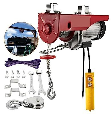 VCHICS Hebewinde, Elektrische Hoist Winde Kabel Hebe Motor Kran Fernbedienung Draht Hoist for Boot Auto Gerüste Garage Lager Aufzug Für Garagen und Fabriken(1000 Kg(2200 lbs))