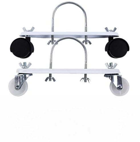 FUANA 2 soportes de calentador de radiador rellenos de aceite con ruedas de 360° para calentadores eléctricos, compatible con la mayoría de marcas, soporte de acero al carbono en accesorios de