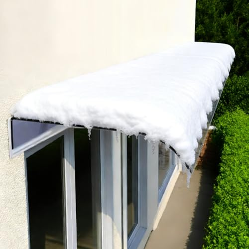 Pensilina Invisibile per Porta d'Ingresso,Tenda da Sole con Protezione UV Pioggia e Neve,Copertura in Policarbonato Trasparente,Tenda da Sole Silenziosa,per Cortile,Ufficio (50x140cm/20x55)