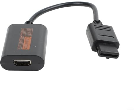 Snowchecking 1080P Converter Cable,for Nintendo 64, for SNES and for GAMECUBE, HD Adapter,with Audio Video Support, and Play,for Modern TVs, Black
