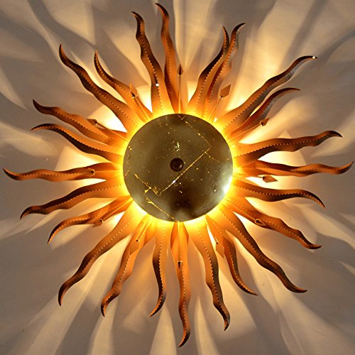 s.LUCE Diator 2.0 Deckenleuchte Sonne, goldfarben, Ø70cm