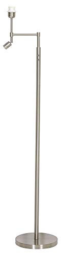 Light & Living Stehleuchte Ø25x140 MONTANA nickel satiniert mit LED für E27 Leuchtmittel für Wohnzimmer Esszimmer Schlafzimmer usw.