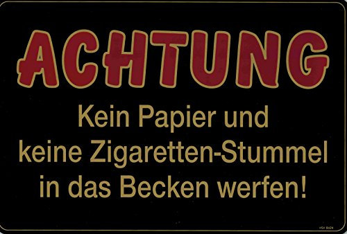 Hinweisschild - ACHTUNG - NICHTS IN DAS BECKEN WERFEN - 308624 - Gr. 30x20 cm