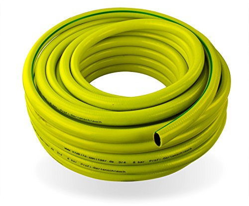 Stabilo-Sanitaer Profi Gartenschlauch Durchmesser: 13mm (1/2 Zoll) Länge: 50m | 3-lagiger Wasserschlauch Gelb | Qualitätsschlauch | Allzweckschlauch