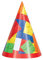 Partyhüte - Bausteine Geburtstagsparty - 8er-Pack