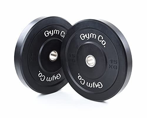 2 x 15kg Olympic Rubber Bumper Weight Plates - 30kg Pair