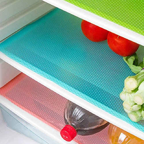 4 Pack Refrigerator Mats Refrigerator Liners Pads Table Placemats 17.7'' x 11.8''