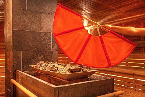 SAUNAGUT® Aufgussfächer STANDARD (Orange- Rot)