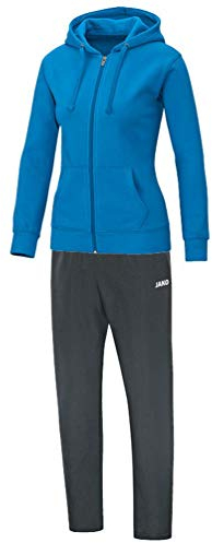 JAKO Damen Jogginganzug Freizeit Team mit Kapuze, JAKO blau, 34, M9733