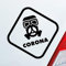 Hellweg Druckerei Corona Maske Gasmaske Bio Hazard Krank Infiziert Husten Auto Aufkleber Sticker Heckscheibenaufkleber