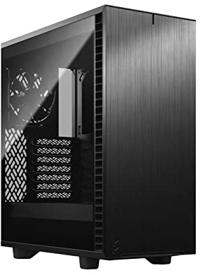 Fractal Design Define 7 Compact Black Brushed Aluminum/Steel ATX Compact Silent Dark Tinted Tempered Glass Window Mid Tower Computer Case