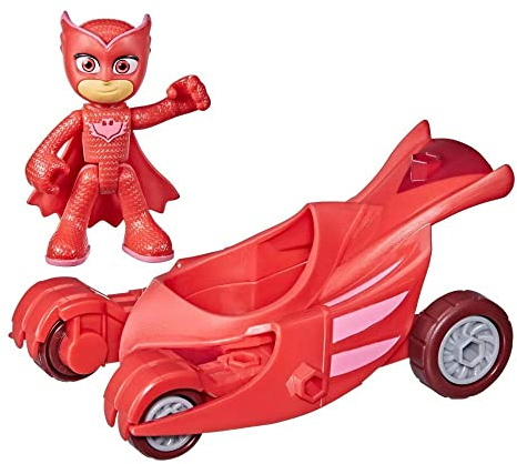 PJ Masks Eulengleiter Vorschulspielzeug, Eulettes Fahrzeug mit Eulette Action-Figur für Kinder ab 3 Jahren, Weiß