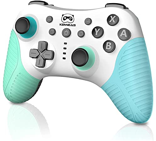 Wireless Switch Pro Controller Kompatibilität mit Switch/Switch Lite/OLED, Kabellos Gamepad mit Aufwecksfunktion, 3 Vibrationsstärke, Turbo, Bewegungssteuerung-Funktion, 600mAh Akku Controller