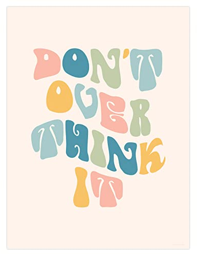 Retro Pastel Wandbild Poster (Don't Overthink It)