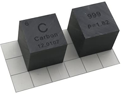 嘉信誉 Carbon (C) Density Cube, Laborqualität, präzise über 99,9% hochrein, verwendet für Laborexperimentsmaterialien, persönliche Hobbys und Sammlungen (Größe: 10 mm, Farbe: matt)