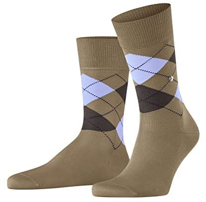Burlington Herren Socken Manchester M So Baumwolle gemustert 1 Paar, Beige 4240, 40-46