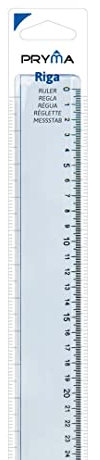 Pryma Riga Trasparente Graduata Righello in Plastica per Scuola Disegno Tecnico Geometrico (50)