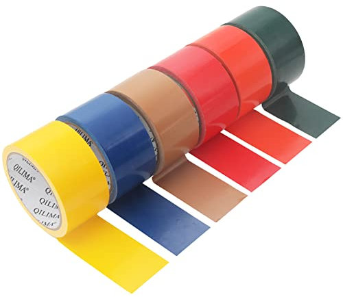 QILIMA Mehrfarbig Panzertape Reparaturband 48 mm x 10 m, 6 Rollen