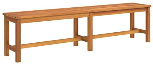 vidaXL Solid Acacia Wood Garden Bench - Brown, Spacious Seating for Outdoor and Indoor Use - Durable and Sturdy