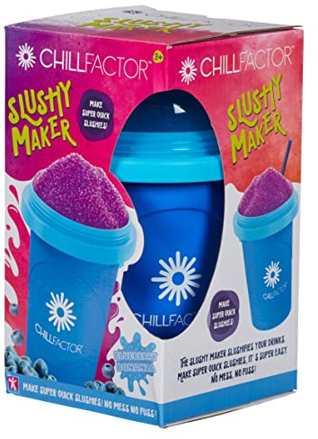 Chill Factor 08007 ChillFactor Blueberry Bonanza-Reusable, Homemade Squeeze Cup slushy Maker Kitchen Toys, Blue