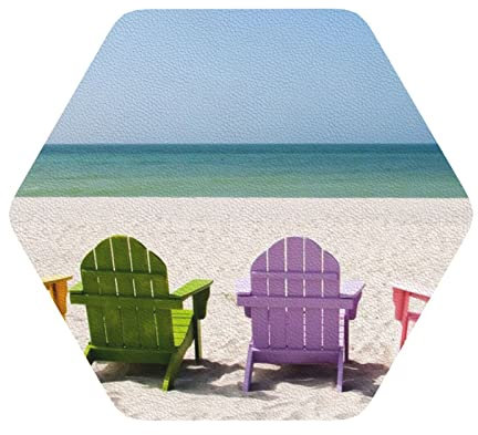 Chairs Beside Bedruckte Leder-Untersetzer, 6 Stück, lustiges Einweihungsgeschenk für Zuhause und Küche Büro