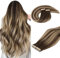 DOORES Tape Extensions Echthaar Skin Weft Tape Extensions, Balayage Schokoladenbraun bis Honigblond 50cm (20zoll) 100g 40pcs, Human Gerade Extensions Tape in Extensions