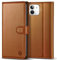 Kuafcase Compatible for iPhone 12/12 Pro Case with 4 Card Slots Magnetic Closure Kickstand Shockproof Protective Phone Case Compatible for iPhone 12/12 Pro - Brown