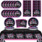 24 Guests Music Party Plates Napkins Tablecloth Supplies Set Music Media Theme Disposable Tableware Dinnerware Decorations Favors for Birthday Party Baby Shower