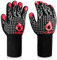 Reinalin Gants de Barbecue, Gants de Four Résistant à la Chaleur jusqu'à 800 °C Gants de Gril de Cuisson en Silicone Antidérapants (L/XL/XXL, Gris)