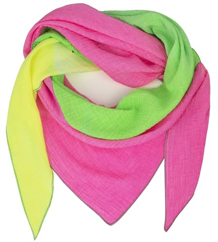 Gloop Damen Schal XXL Strick Dreieck Halstuch Baumwolle Dreieckstuch Musselin ohne Kratze an Haut Made in Italy