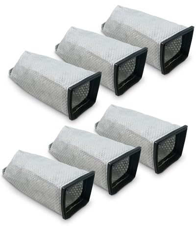 6Pack HEPA Cloth Bags Replacement Fit for Hoover Porta Power Swingette S1015 S1029 and CH30000 Commercial Canister Vacuum Reusable Cleaner Bags Replace Part 43662023