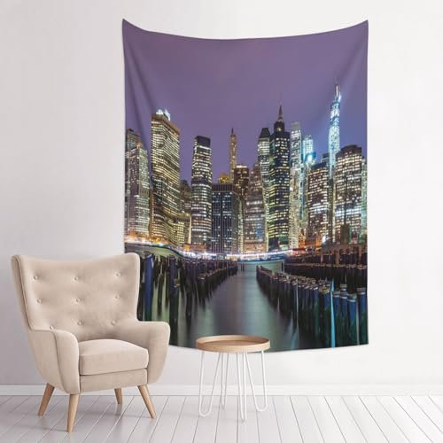 JCAKES New York City Wandteppich, Wandbehang, Dekoration für Zuhause, Party, Kunst, Wandteppiche für Schlafzimmer, Wohnzimmer, vertikaler Wandteppich, 73 cm x 95 cm