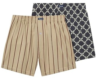 Abanderado Herren Pack bóxer Punto esenciales Estampados Gestrickter Boxer, Gris Estampado,