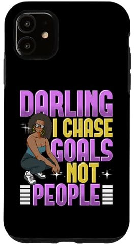 Carcasa para iPhone 11 Los objetivos de las chicas negras persiguen objetivos, no las personas, la reina negra Melanin